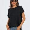 AUTOMET Womens Summer Tops Spring Fashion Oversized Business Casual Dressy T Shirts Workout Clothes Trendy Outfits 2025