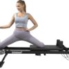 SENDIAN Foldable Pilates Equipment for Home Workouts,Pilates Reformer Machine for Home Gym with Springs, Pilates Exercise Equipment with Jump Board