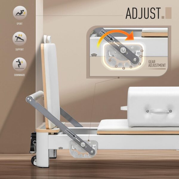Pilates Reformer Machine, Aluminum Foldable Pilates Machine,Pilates Fitness Equipment for Home and Studio