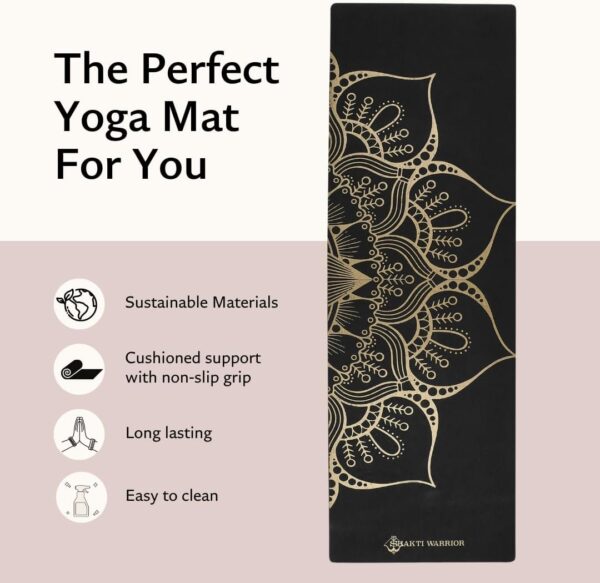 Cork Yoga Mat - Artist Designed, Premium Printed Eco-Friendly Non-Slip mat, Great for Regular & Hot Yoga, Pilates, Workouts 72 inch x 24 inch x 3mm Thick