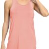Bestisun Workout Yoga Athletic Shirts Racerback Long Tank Tops Loose fit for Women