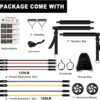 Ultimate Pilates bar kit.Multiple Fitness bar with Resistance Bands, Ab Rollers. Core Strength Training Equipment. Squat Machine for Men and Women. Portable Home Gym