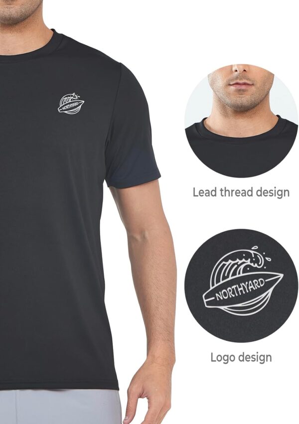 NORTHYARD Men's UPF 50+ Rash Guard T-Shirts Sun Protection UV Quick Dry Short Sleeve Shirts Lightweight Fishing Swim