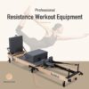 Foldable Pilates Reformer & Equipment - Pilates Reformer Workout Machine for Home Gym with Reformer Accessories, Reformer Box, Padded Jump Board - Up to 300 lbs Weight Capacity（Dark Gray）