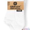 Gripjoy Grip Socks for Women and Men - Non Slip Socks - Yoga Socks with Grippers - Hospital Socks Non Skid - 3 Pairs