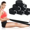 Leyndo 24 Pieces Yoga Strap Stretching Pilates Exercise Adjustable Straps 6 ft Non Elastic Yoga Belt with Adjustable D Ring Buckle for Pilates Gym Workouts Fitness