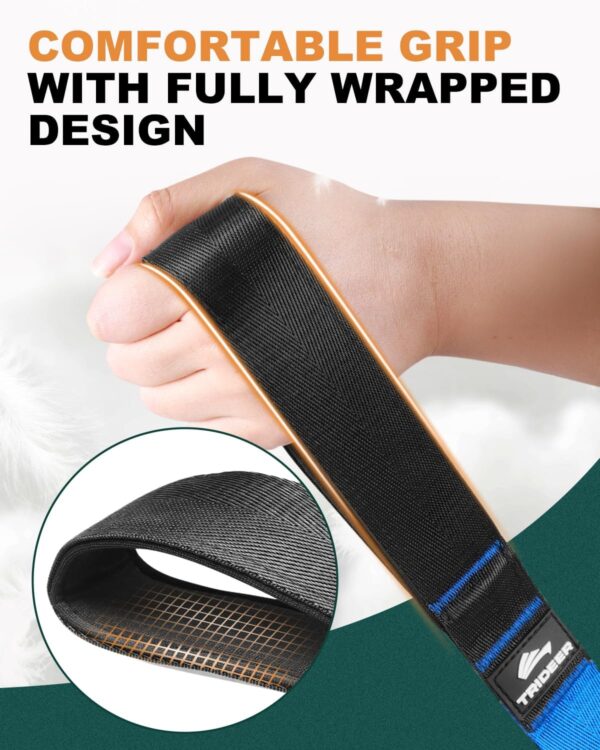 Trideer Stretching Strap for Physical Therapy, Non-Elastic Yoga Strap with 10 Loops, Durable Nylon Stretch Bands for Exercise, Pilates, Gymnastics, Leg Stretcher with Training Manual and Poster