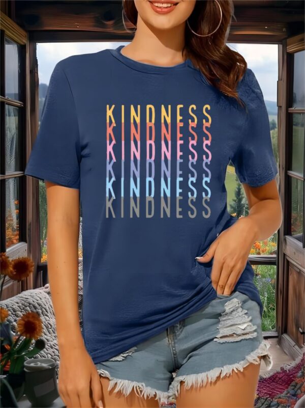 Kindness Shirt for Women Summer Casual Short Sleeve Inspirational Tee Tops