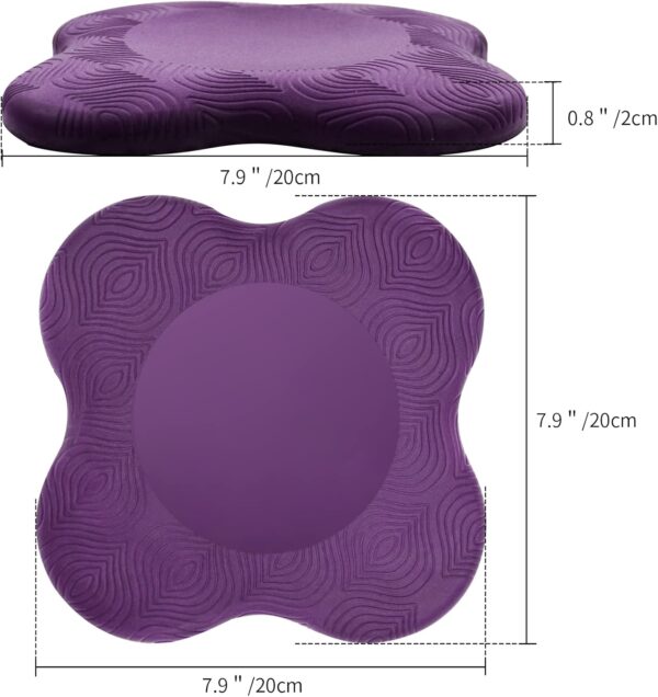 GoYonder Yoga Knee Pads 2 Pack, Yoga Knee Cushion Thick, Exercise Pads for Knees Elbows Wrist Hands Head Foam Pilates Kneeling pad