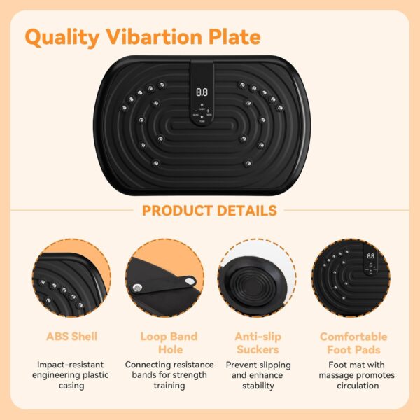 UCIN Vibration Plate Exercise Machine, Vibration Plate for Lymphatic Drainage, 10 Preset Mode & Manual Mode Vibration Plate for Weight Loss, Home Gym Exercise Equipment w/Pilates Ball