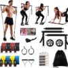 Ultimate Pilates bar kit.Multiple Fitness bar with Resistance Bands, Ab Rollers. Core Strength Training Equipment. Squat Machine for Men and Women. Portable Home Gym
