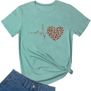 BLACKMYTH Women Graphic Cute T-Shirts Cotton Tops