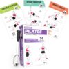Pilates Workout Cards - 58 Exercise Cards with Pilates Mat Workout Postures, Video Instructions & Breathing Tips | Free Ring & Dry-Erase Marker to Create at home pilates womens workout planner