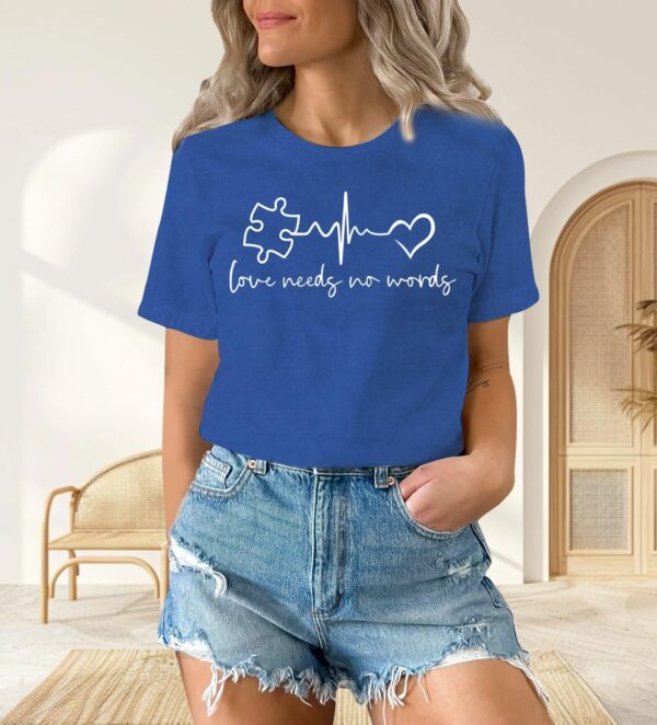 Womens Autism Awareness Shirts Autistic Support T-Shirt Puzzle Piece Tee Tops