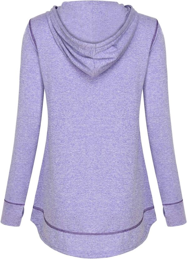 Womens Long Sleeve Workout Yoga Gym Shirts Fall Winter Athletic Hoodies with Thumb holes