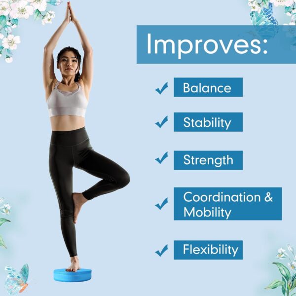 Hanaive 3 Pcs Foam Pad Balance Pad Foam Balance Mat Pad Soft Yoga Pad Stability Trainer mat for Physical Therapy Rehabilitation Core Strength Training Device for Women Men
