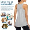 Miusey Womens Sleeveless Loose Fit Yoga Workout Racerback Tank Top