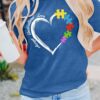 MAIHUN Autism Awareness Shirt for Women - Accept, Understand, Love Autism - Teacher Tshirt - Support Month Tee