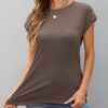 AUTOMET Womens Fashion Tops Summer Outfits Spring T Shirts Business Casual Dressy Plus Size Trendy Workout Clothes 2025