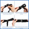 Leyndo 24 Pieces Yoga Strap Stretching Pilates Exercise Adjustable Straps 6 ft Non Elastic Yoga Belt with Adjustable D Ring Buckle for Pilates Gym Workouts Fitness