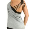 icyzone Women's Open Back Workout Athletic Yoga Tank Tops with Built in Bra