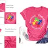 Autism Awareness Shirts Women Autistic Support Tshirt Puzzle Piece Heart Graphic Inspirational Tops