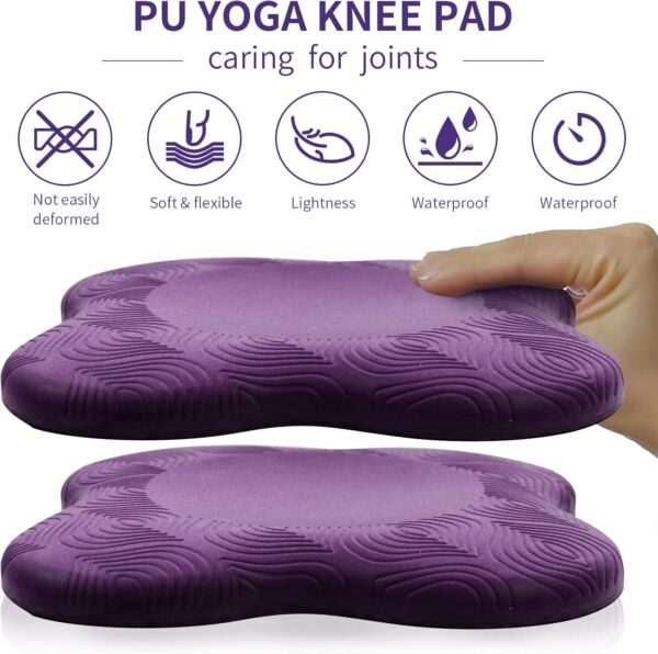 GoYonder Yoga Knee Pads 2 Pack, Yoga Knee Cushion Thick, Exercise Pads for Knees Elbows Wrist Hands Head Foam Pilates Kneeling pad