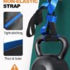 Trideer Stretching Strap for Physical Therapy, Non-Elastic Yoga Strap with 10 Loops, Durable Nylon Stretch Bands for Exercise, Pilates, Gymnastics, Leg Stretcher with Training Manual and Poster