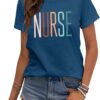 MAIHUN Women Nurse Life Shirt Nurse Letter Print Tee Tops Nurse Day Gifts Shirts Inspirational Short Sleeve