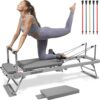 SENDIAN Foldable Pilates Equipment for Home Workouts,Pilates Reformer Machine for Home and Gym, Pilates Exercise Equipment with Jump Board, Additional 5 Color Cords