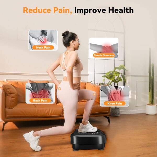 UCIN Vibration Plate Exercise Machine, Vibration Plate for Lymphatic Drainage, 10 Preset Mode & Manual Mode Vibration Plate for Weight Loss, Home Gym Exercise Equipment w/Pilates Ball
