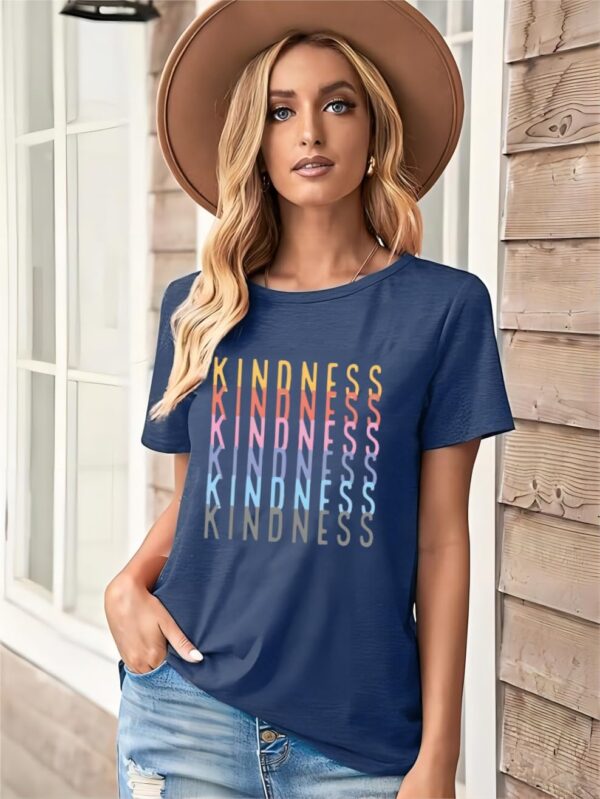 Kindness Shirt for Women Summer Casual Short Sleeve Inspirational Tee Tops