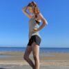 icyzone Workout Tank Tops for Women - Athletic Yoga Tops, T-Back Running Tank Top