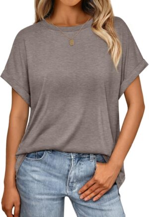 AUTOMET Womens Summer Tops Spring Fashion Oversized Business Casual Dressy T Shirts Workout Clothes Trendy Outfits 2025