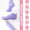 AURUZA Grip Socks for Women Men Pilates Grip Socks Non Slip Yoga Sock with Grips for Barre Barefoot Hospital Grippy Sock