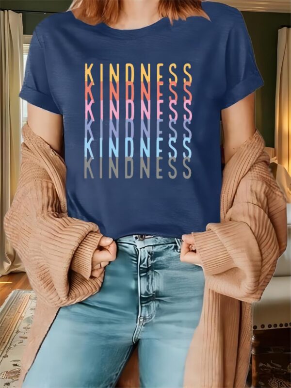 Kindness Shirt for Women Summer Casual Short Sleeve Inspirational Tee Tops