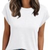 AUTOMET Womens Fashion Tops Summer Outfits Spring T Shirts Business Casual Dressy Plus Size Trendy Workout Clothes 2025