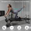 SENDIAN Foldable Pilates Equipment for Home Workouts,Pilates Reformer Machine for Home and Gym, Pilates Exercise Equipment with Jump Board, Additional 5 Color Cords