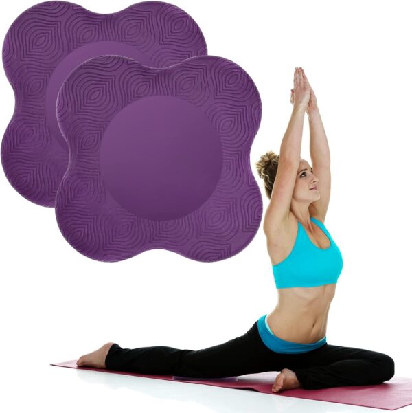 GoYonder Yoga Knee Pads 2 Pack, Yoga Knee Cushion Thick, Exercise Pads for Knees Elbows Wrist Hands Head Foam Pilates Kneeling pad