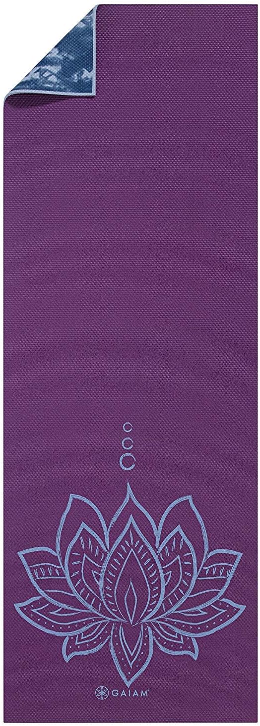 Gaiam Yoga Mat - Premium 6mm Print Reversible Extra Thick Non Slip Exercise & Fitness Mat for All Types of Yoga, Pilates & Floor Workouts (68" x 24" x 6mm Thick)