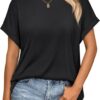 AUTOMET Womens Summer Tops Spring Fashion Oversized Business Casual Dressy T Shirts Workout Clothes Trendy Outfits 2025