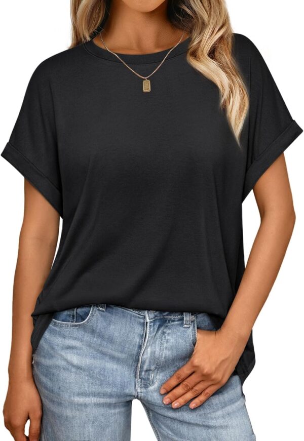 AUTOMET Womens Summer Tops Spring Fashion Oversized Business Casual Dressy T Shirts Workout Clothes Trendy Outfits 2025