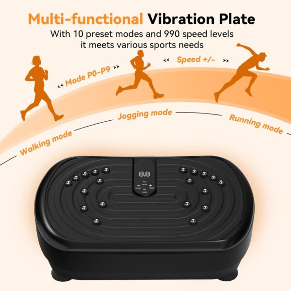 UCIN Vibration Plate Exercise Machine, Vibration Plate for Lymphatic Drainage, 10 Preset Mode & Manual Mode Vibration Plate for Weight Loss, Home Gym Exercise Equipment w/Pilates Ball