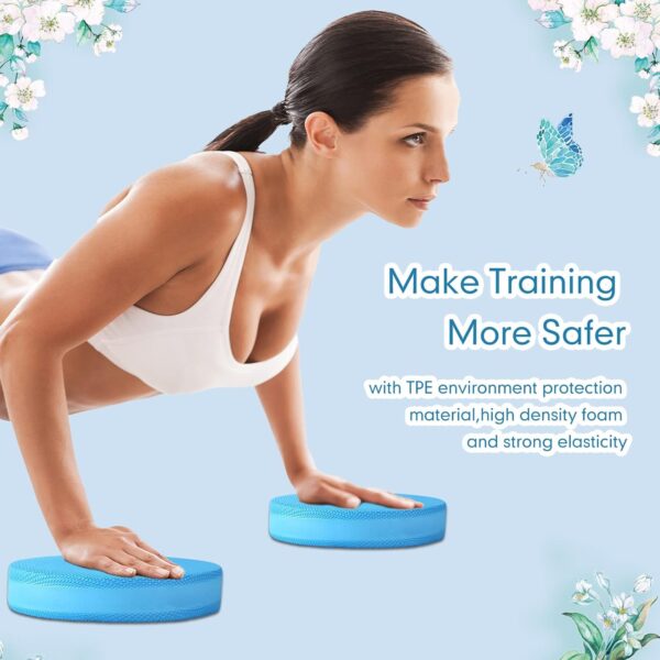 Hanaive 3 Pcs Foam Pad Balance Pad Foam Balance Mat Pad Soft Yoga Pad Stability Trainer mat for Physical Therapy Rehabilitation Core Strength Training Device for Women Men