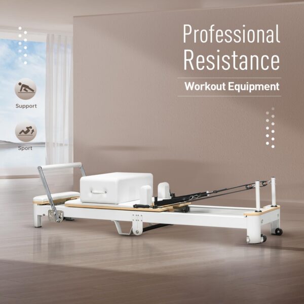 Pilates Reformer Machine, Aluminum Foldable Pilates Machine,Pilates Fitness Equipment for Home and Studio