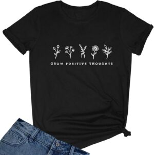 BLACKMYTH Women Cute Graphic T Shirts Summer Tops