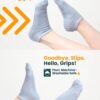 Gripjoy Grip Socks for Women and Men - Non Slip Socks - Yoga Socks with Grippers - Hospital Socks Non Skid - 3 Pairs