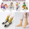 Corlap Women's Thin Cotton Socks 6-Pairs Gift Box Soft Bootie Dress Above Ankle Crew Socks