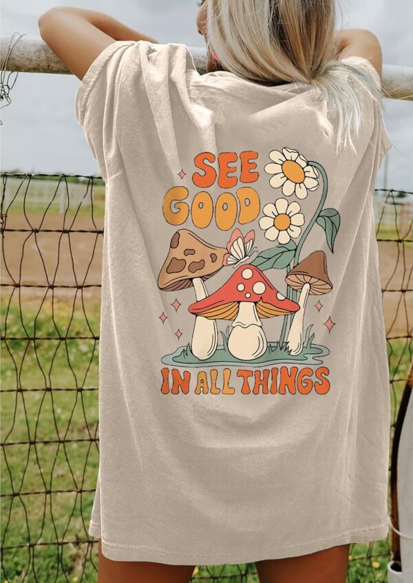 CSDAJIO Women's Trendy Oversized T Shirt Graphic Tee Crewneck Short Sleeve Loose Cute Going Out Summer Tops