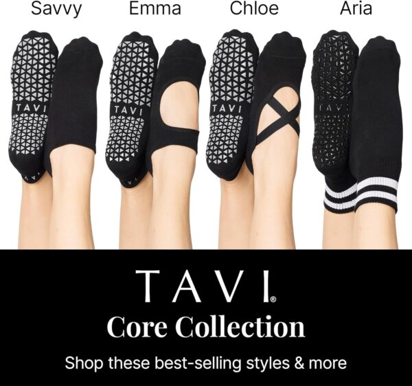 TAVI Women’s Maddie Grip Socks - Non-Slip Pilates Socks with Grips for Women, Yoga Socks, Barre Socks